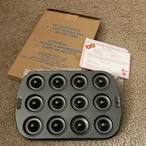 Avon NOS Mini Donut Pan - Nonstick Gray 12-Cup